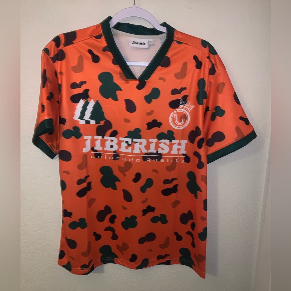Jiberish Jersey Tee Men’s M Medium Orange Camo